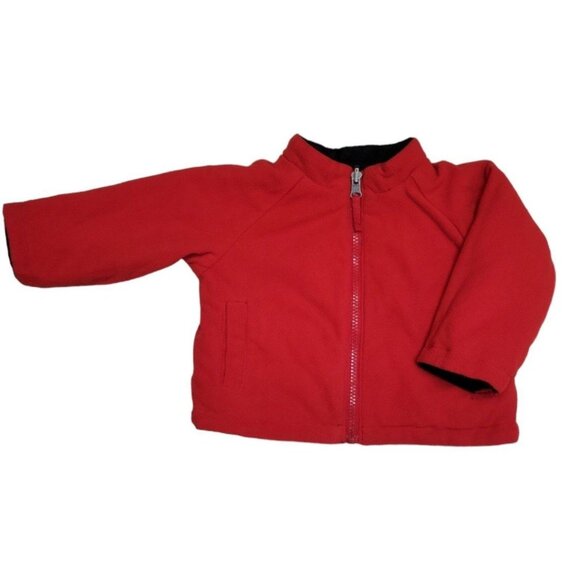 Toddler Boy 12mo Circo Red and Black 3-in-1 Reversable Winter Fleece Wind Jacket - Picture 6 of 12